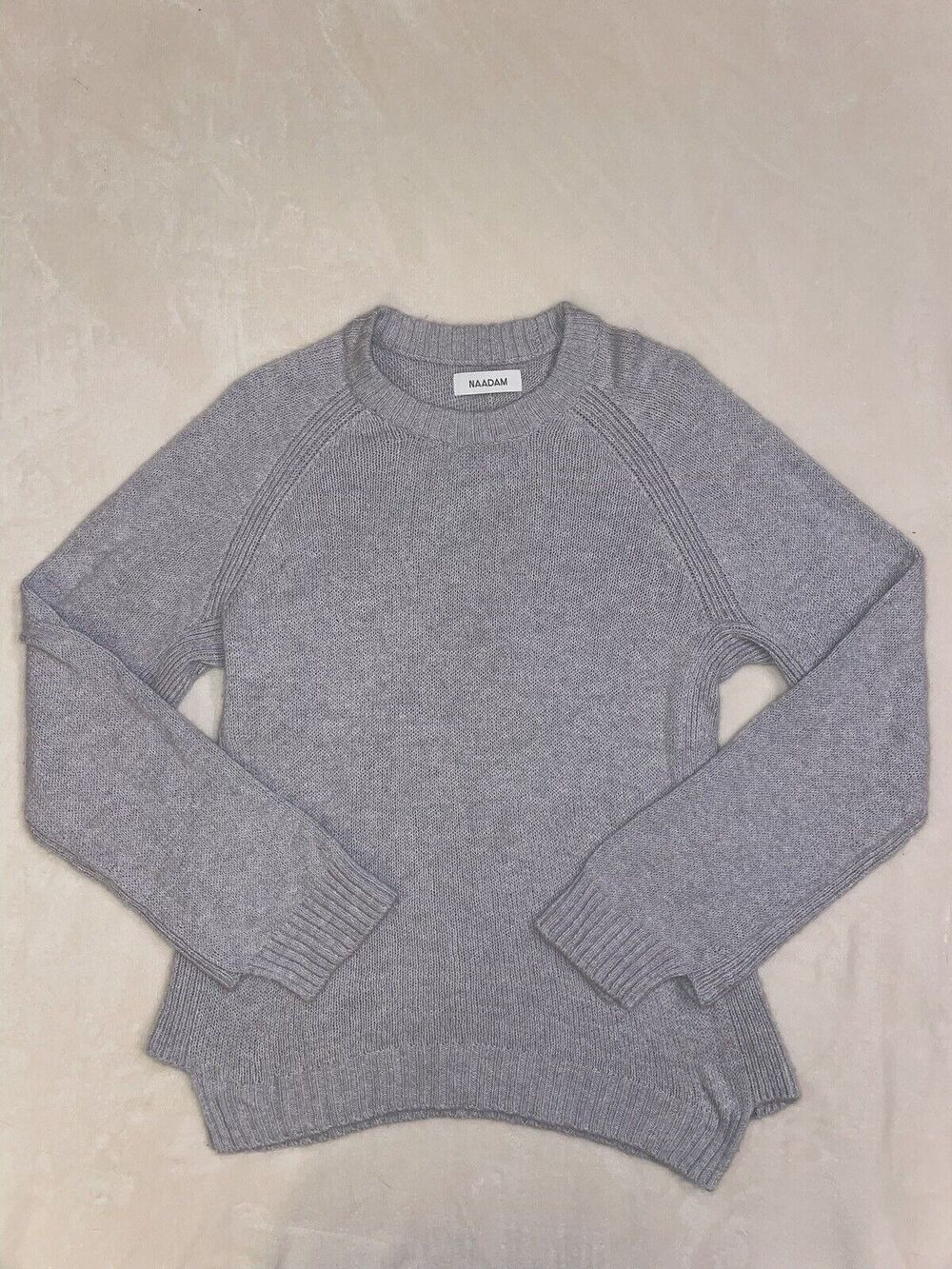 NAADAM Women's Natural Cotton-blend Gray Sweater Medium